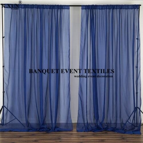 Cheap Price Chiffon Wedding Backdrop Curtain Panel Stage Background Photo Booth Our Door Wedding Curtains Event Party Decoration