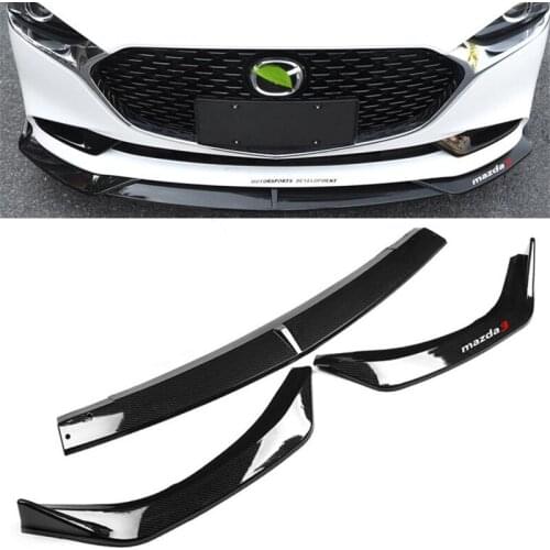 For New Mazda 3 Car Spoiler Separator 2019 2020 Mazda3 Abs Front Bumper Surround Trim Impact Protection M3 Accessories Body Kit