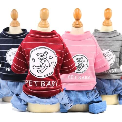 Denim Pet Dog Clothes For Dog Coat Jacket Winter Dogs Pets Clothing For Dogs Hoodies Pet Jumpsuits Chihuahua Yorkshire Clothes