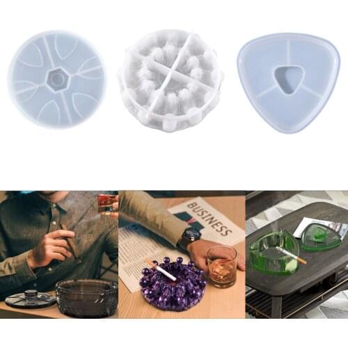 Ashtray Mold Epoxy Resin Moud Round Square Shape Resin Tray Mold Handmade Diy Crystal Epoxy Crafts Home Decoration Ornaments