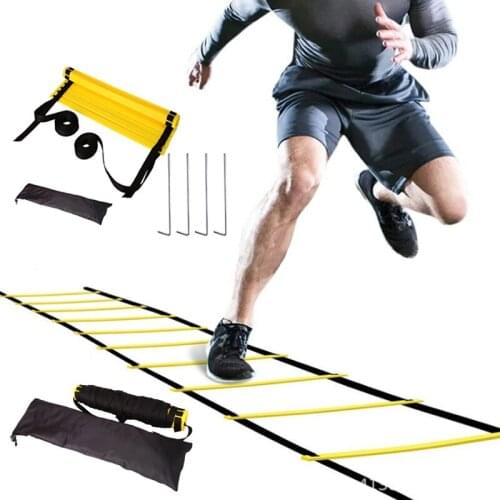 Agility Ladder Football Speed Outdoor Training Stairs Straps Rope Gym Adjustable Jumping Lattice Finess Equipment Accessories