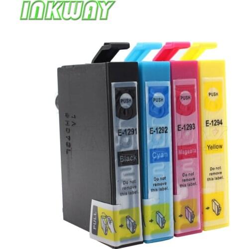 INK WAY 4PK T1291 - T1294 Ink Cartridge Full Ink For Epson Stylus SX235W SX230 SX420W SX425W SX430W SX435W SX440W SX445W Printer