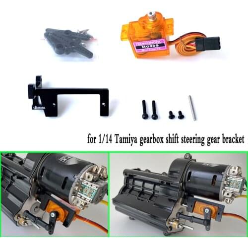 Gearbox Shift Steering Gear Bracket for 1/14 Tamiya RC Truck Trailer Tipper Scania MAN Benz Actros Volvo Car DIY Parts