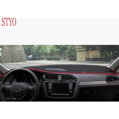 STYO Car dashboard cover Mats Avoid light pad Instrument platform desk Carpets For LHD VW TIGUAN 2010 -2018