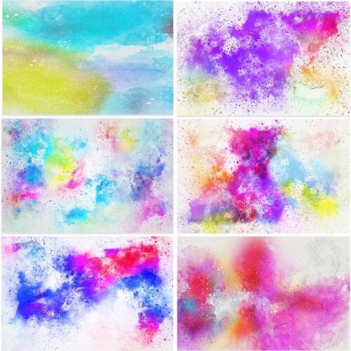 Colorful Watercolor Photography Backdrop Photo Background Art Cloth Studio Prop