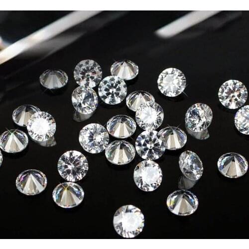 Crystal Clear Color AAAAA Brilliant Cuts Round Shape Cubic Zirconia Beads Stones For Jewelry Diy Nail Art Decorations