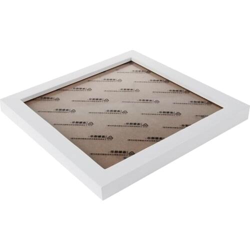 Square Thick Pine Wood Photo Frame Wall Picture Frame (White,8 Inch)