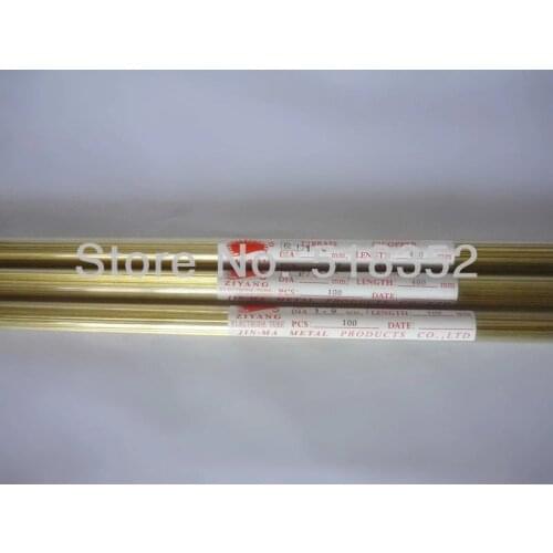 1.0mmx400mm Ziyang Brass Electrode Tube for EDM Drilling Machines