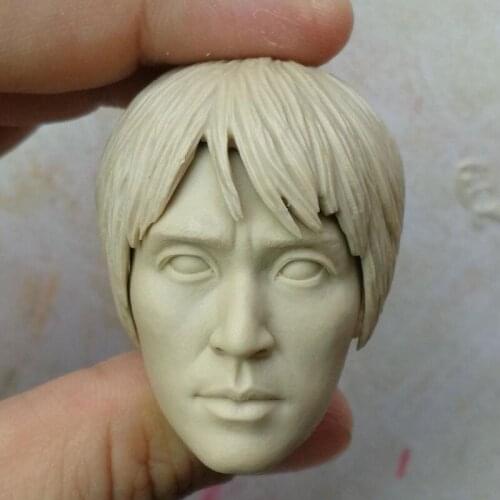 1/6 Scale Blank Head Sculpt Stephen Chow Shaolin Soccer Unpainted Fit 12" Body
