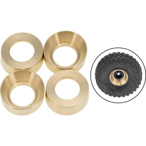 4 Pieces 1:24 RC Metal Wheel Rims for Axial SCX24 AXI00001 AXI00002 AXI90081 Crawler Trucks Replacement Parts