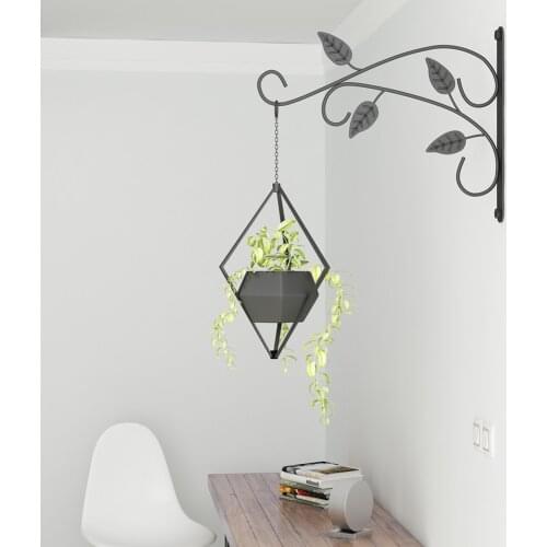 Pot Wall Hanging Plant Racks Iron Frame Flower Decorative Shelves Balcony Crafts for Household Bedroom Accessories