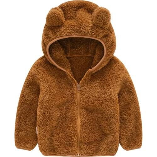 Autumn Kids Jacket Girl Coat Cartoon Coat Baby Boys Jacket Faux Fur Warm Hoodies Jacket For Children Hoodies Outwear Clothes