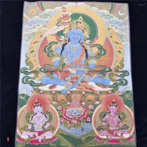 Tibet Nepal Thangka portrait brocade painting silk religion Thangka embroidery figure 8
