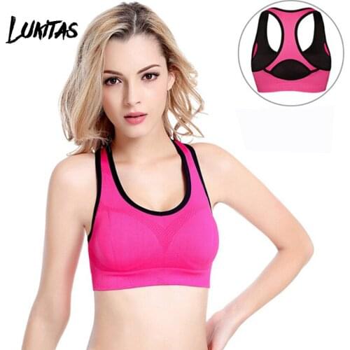 LUKITAS Women Seamless High Elastic Impact Sports Bra Padded Top for Fitness Nylon soft Wear Yoga Gym Running Bodybuilding Top