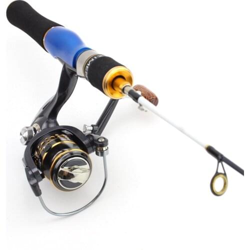 58cm Winter fishing Rod Reel Combos carbon Spinning Ice fishing rod and reel set Ultra short and portable rod on boat pesca