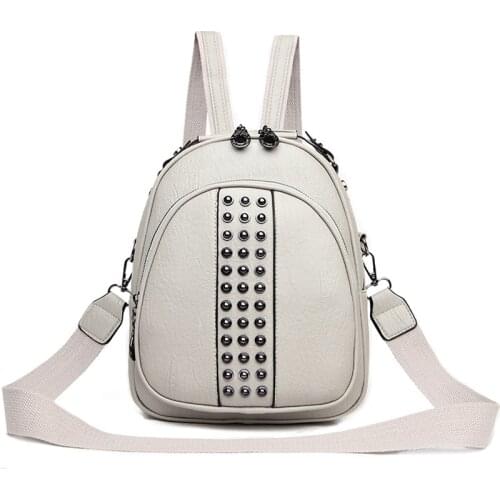 High Quality Fashion River Small Women Backpacks Leather Backpack Female Back Shoulder Bags Rucksack Girl Young Student Backpack