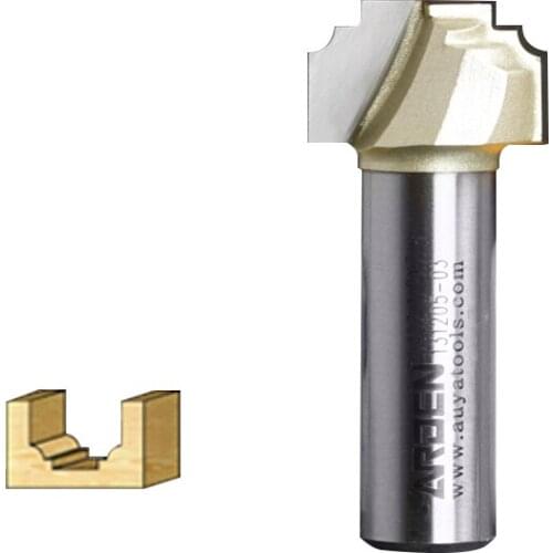 Protrusive Board Trim Flat Bottom V-Groove Arden Router Bit - 1/2*3/4 - 1/2" Shank - Arden A0402258