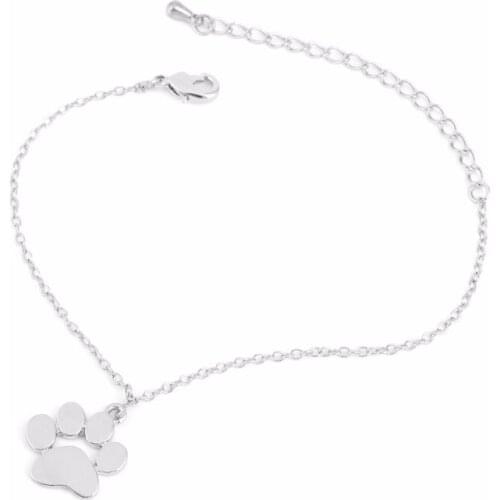 1PC Brand New Simple Tassut Cat/Dog Paw Print Animal Bracelet Women Pendant Fashion Jewelry Carter Love Chain Bracelets