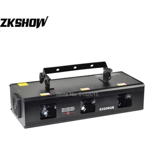2PCS/Lot 3 Head RGB LED Animation Laser Beam Light DJ Disco Party Music Club Bar Stage Soun Lighting Projector for Event Rent