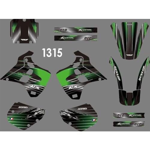 3M Motorcycle Graphic Dirt Bike Sticker kit FOR KAWASAKIKX125 KX250 1990-1991