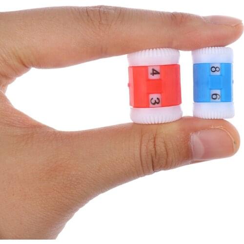 4PCS/Lot Hot New 2 Large Red +2 Small Blue Plastic Knit Knitting Needles Row Counter (Large 2.2 * 1.5cm+Small 2.2 * 1.2cm)