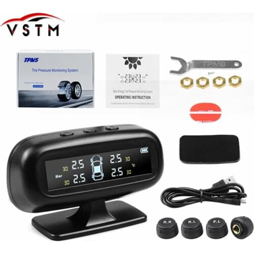 4 External tyre Sensors for cars Original TPMS Tire Pressure Monitoring System Digital LCD Display Auto Security Alarm Systems