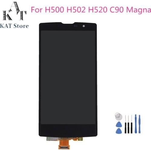 5.0" Original LCD Display Touch Screen For LG H500 H502 H520 C90 Magna LCD Digitizer Assembly With Frame Gift Tools