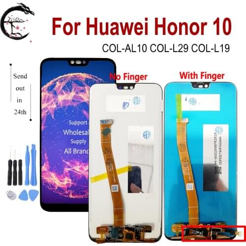5.84" LCD With Frame For Huawei Honor 10 Display COL-AL10 COL-L29 COL-L19 LCD Screen Touch Digitizer Assembly honor10 LCD Tested