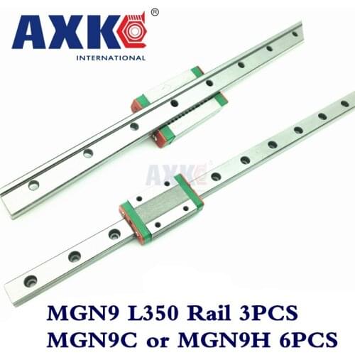 Promotion Direct Selling Cnc Router Parts Linear Rail 3pc Linear Guide Rail 350mm Mgn9 With 6PCS Mgn9c or MGN9H Blocks Carriage