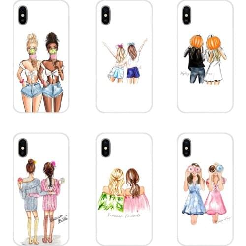 Accessories Phone Cases Covers Best Friends BFF Matching For Xiaomi Mi4 Mi5 Mi5S Mi6 Mi A1 A2 A3 5X 6X 8 CC 9 T Lite SE Pro