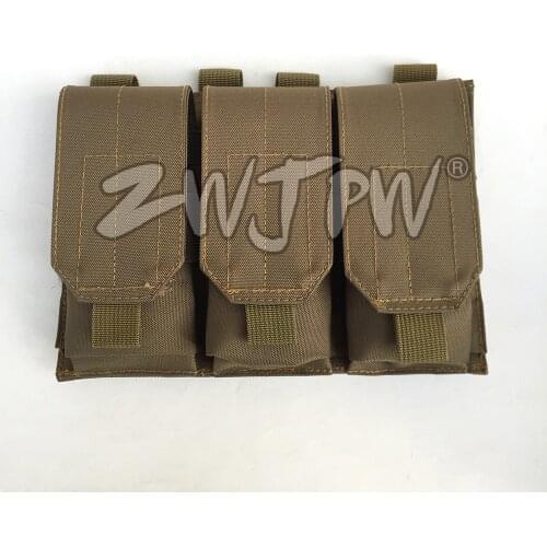 US Army Military M4 Three 3 Cell Ammo Clip Pouch Bag Ammunition Package Wolf Brown Color US/104104
