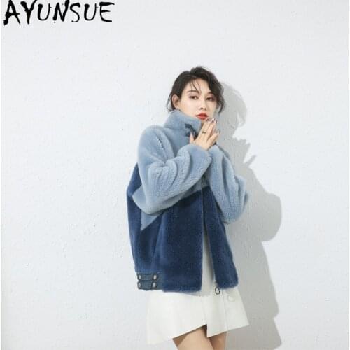 AYUNSUE 100% Wool Fur Coat Female Korean Fur Jacket Autumn Winter Coats Women Short Womens Clothing 2020 Mujeres Abrigos 19015