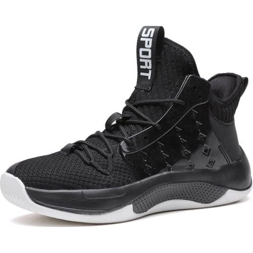 Teens Retro Basketball Shoes Men Sneakers Boys Air Basket Shoes High Top Anti-slip Outdoor Sports Boots Trainer Women Summer