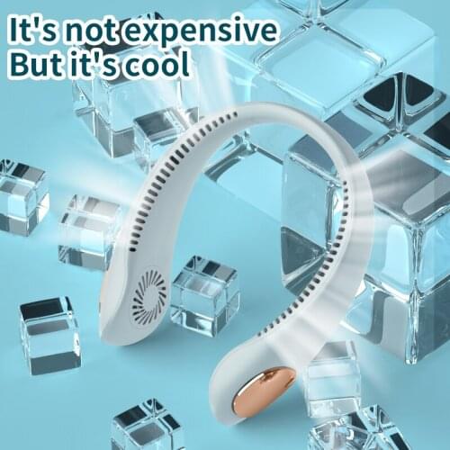 Mini Bladeless Fan Neck Fan USB Rechargeable Mute Sports Portable Fans For Home Outdoor Ventilador Air Conditioner Cooler Fans