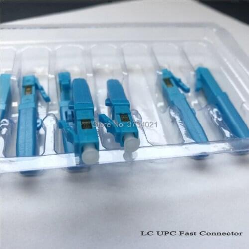 Free shipping 100Pcs/lot LC UPC singlemode fiber optic quick connector LC Embedded type FTTH Fiber Optic Fast Connector