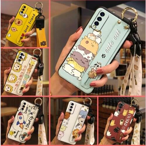 Phone Holder TPU Phone Case For VIVO Y20/Y20i/Y20s/Y30 China Fashion Design Cartoon Soft Anti-dust
