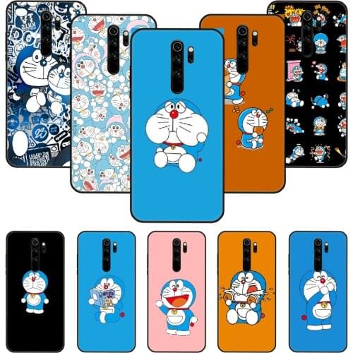 Phone Case For Xiaomi Redmi Note 8 8T 7 7A 9 9S 8A 4 5 Pro Black Cover Shell Luxury Hoesjes Tpu Etui jAPAN Anime Doraemon