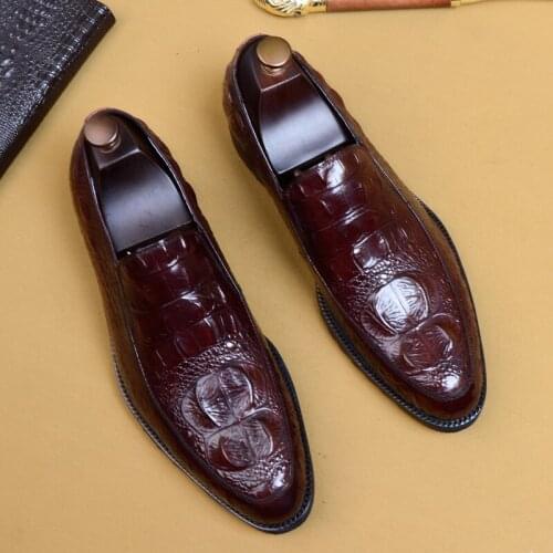 Choudory Men's Patent Leather Shoes