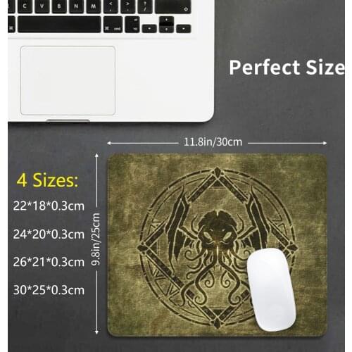 Cthulhu Design-Old Leather Mouse Pad DIY Print Cthulhu Eldritch Horror Dark Elder God Tentacles Elder