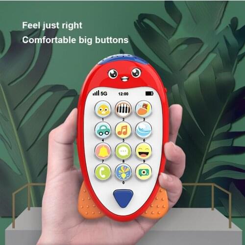 Baby Phone Bilingual Audio-visual Mobile Phone Story Music Toys Safe To Bite Infant Early Educational Toy Montessori Toy Phone