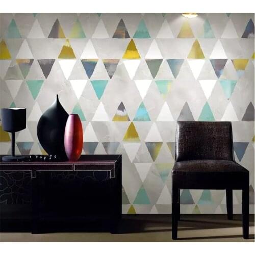 Custom Size 3d photo murals modern minimalist geometry TV sofa background Self Adhesive wallpaper papel de parede Waterproof