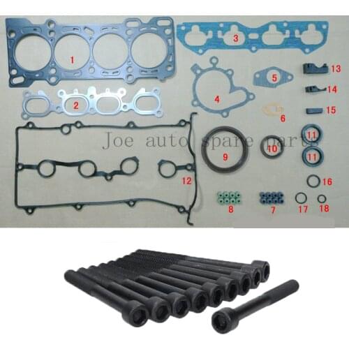 FS FP ES FP9A Engine complete Full Gasket Set kit cylinder head bolt nuts screw for Ford probe II MAZDA 626/MX-6 1.8L 2.0L
