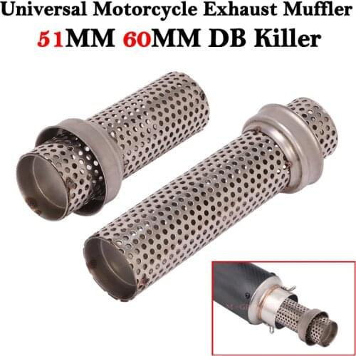60mm 51mm DB Killer Universal Motorcycle Yoshimura Exhaust Flow Silencer Noise Sound Eliminator Moto Escape Muffler Mivv Slip On