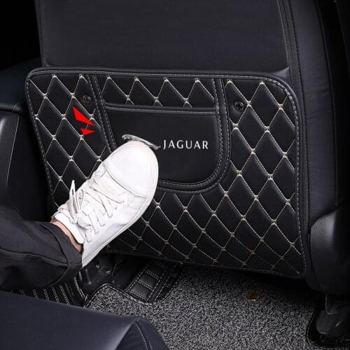 Car Seat Backrest Anti-kick Pad Leather Anti- Scratch Mat For Jaguar XE X S F XF XKR XJ XK XEL XFL XJL XJ6 XJS I-Pace XFR F-Type