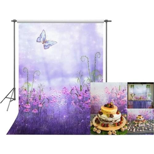 Lavender background for photography newborn baby portrait backdrop for photo booth studio Fairytale Background Purple Flowers