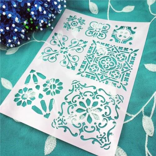 Faceplate plastic mold shield DIY cake scrapbook stencils hollow Embellishments printing lace ruler Valentines Day