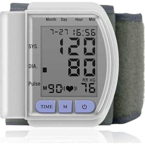 Medical Digital Wrist Blood Pressure Monitor Automatic Tonometr BP Measurement Presion Arterial Tensiometro Sphygmomanometer
