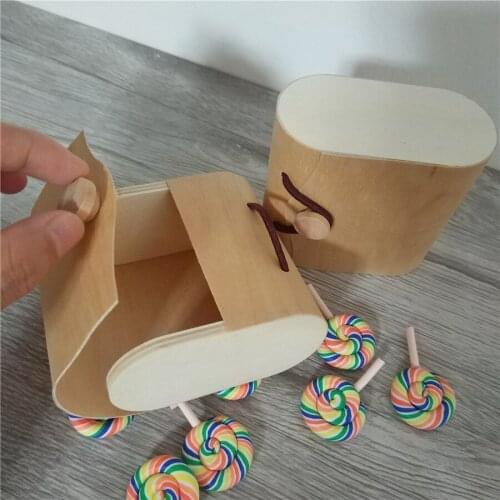 Nature Creative Light Wooden Mini Box DIY Handmade Baking Candy Gift Box Tea Coffee Box Small Storage Home Decoration 8*8*4CM