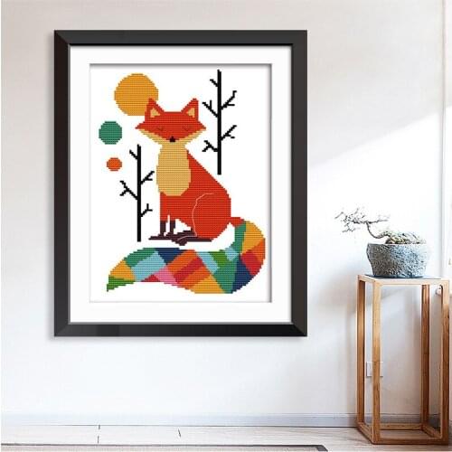 Needlework Cross Stitch Embroidery Kit Tools Beginner DIY Cartoon Animal Novice Sewing Craft Childrens Simple Handmade 2021