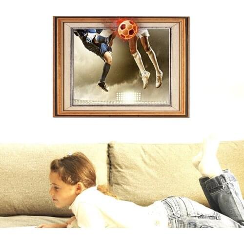 Football wall sticker PVC Material DIY Football Match wall decals For Living room Childrens room bedroom wall decor sticker